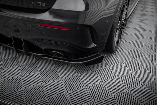 Street Pro Diffusor Flaps passend für Mercedes-AMG A35 Hatchback W177 schwarz matt + Hochglanz Flaps