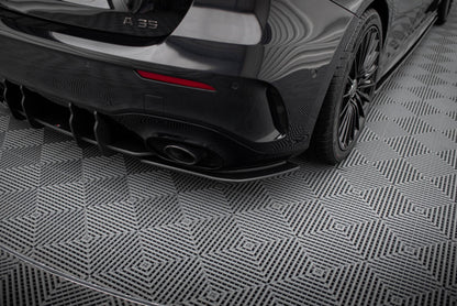 Street Pro Diffusor Flaps passend für Mercedes-AMG A35 Hatchback W177 schwarz matt