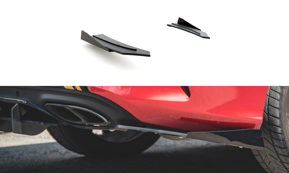Street Pro Diffusor Flaps passend für Mercedes-AMG C43 Coupe C205 schwarz matt + Hochglanz Flaps