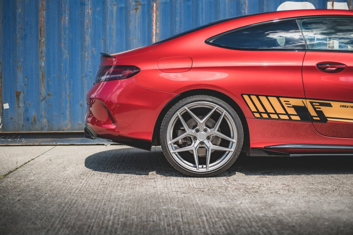 Street Pro Diffusor Flaps passend für Mercedes-AMG C43 Coupe C205 schwarz matt + Hochglanz Flaps