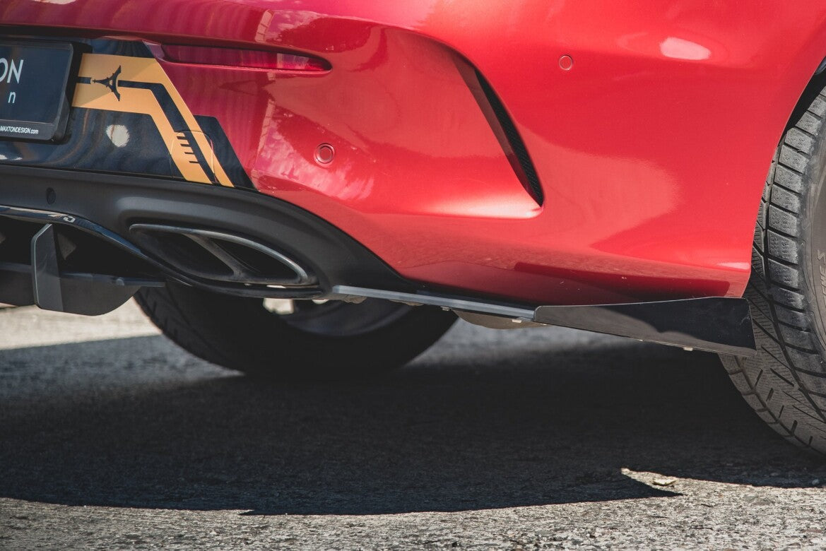 Street Pro Diffusor Flaps passend für Mercedes-AMG C43 Coupe C205 schwarz matt + Hochglanz Flaps