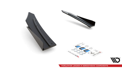 Street Pro Diffusor Flaps passend für Mercedes-AMG C43 Coupe C205 schwarz matt + Hochglanz Flaps