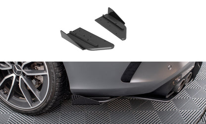 Street Pro Diffusor Flaps passend für Mercedes-AMG C43 Coupe / Cabrio C205 FL / A205 FL schwarz matt + Hochglanz Flaps