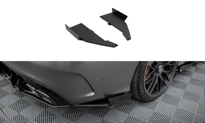 Street Pro Diffusor Flaps passend für Mercedes-AMG C63 Limousine / Kombi W205 FL schwarz matt + Hochglanz Flaps