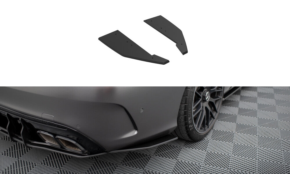 Street Pro Diffusor Flaps passend für Mercedes-AMG C63 Limousine / Kombi W205 FL schwarz matt