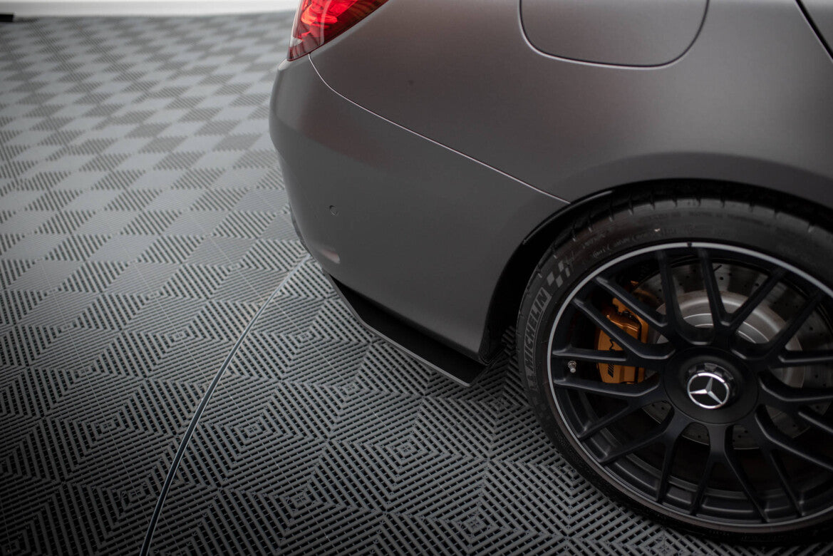 Street Pro Diffusor Flaps passend für Mercedes-AMG C63 Limousine / Kombi W205 FL schwarz matt