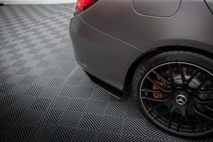 Street Pro Diffusor Flaps passend für Mercedes-AMG C63 Limousine / Kombi W205 FL schwarz matt