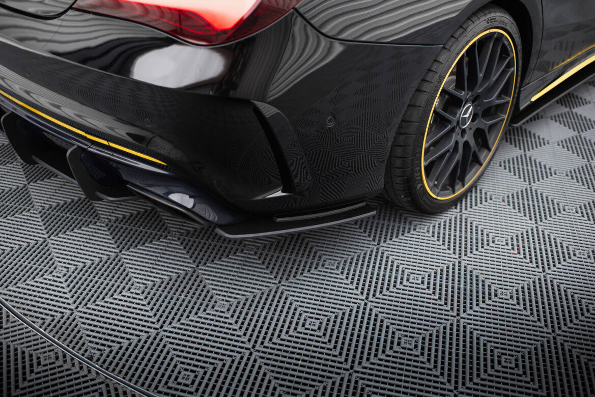 Street Pro Diffusor Flaps passend für Mercedes-AMG CLA 45 C117 FL mit AERO Paket schwarz matt