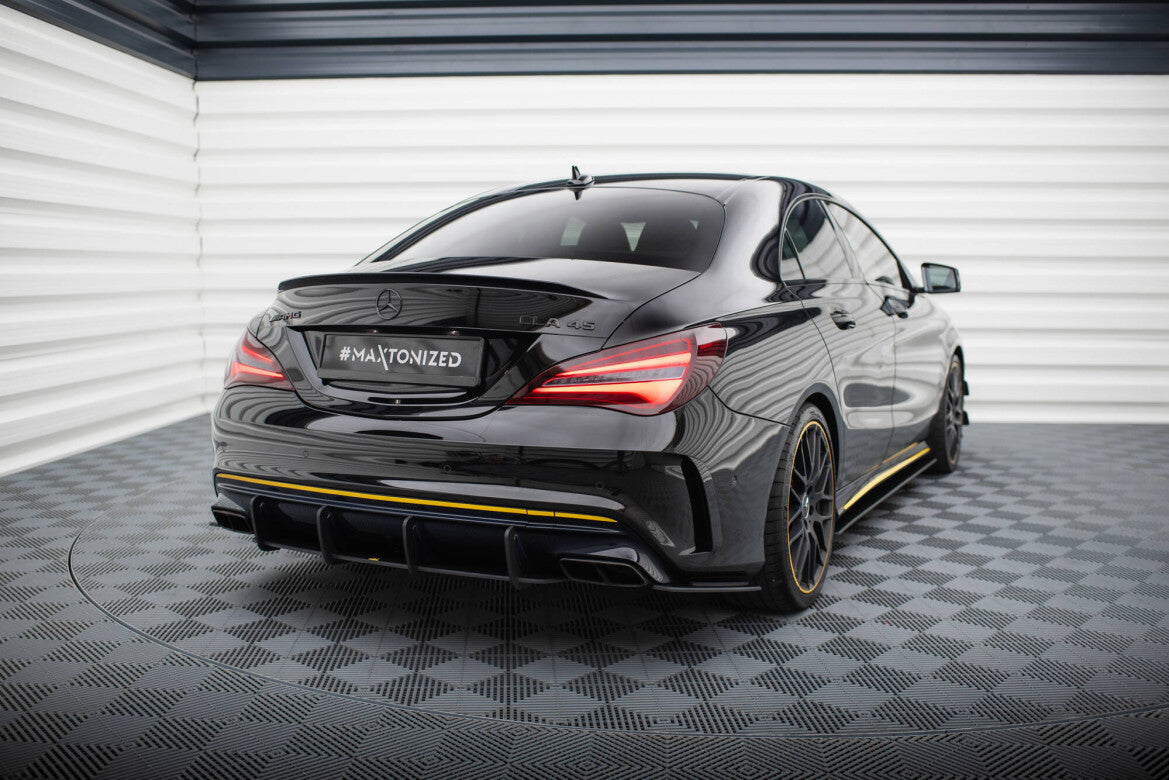 Street Pro Diffusor Flaps passend für Mercedes-AMG CLA 45 C117 FL mit AERO Paket schwarz matt