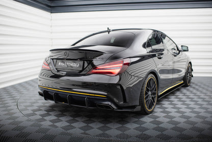 Street Pro Diffusor Flaps passend für Mercedes-AMG CLA 45 C117 FL schwarz matt + Hochglanz Flaps