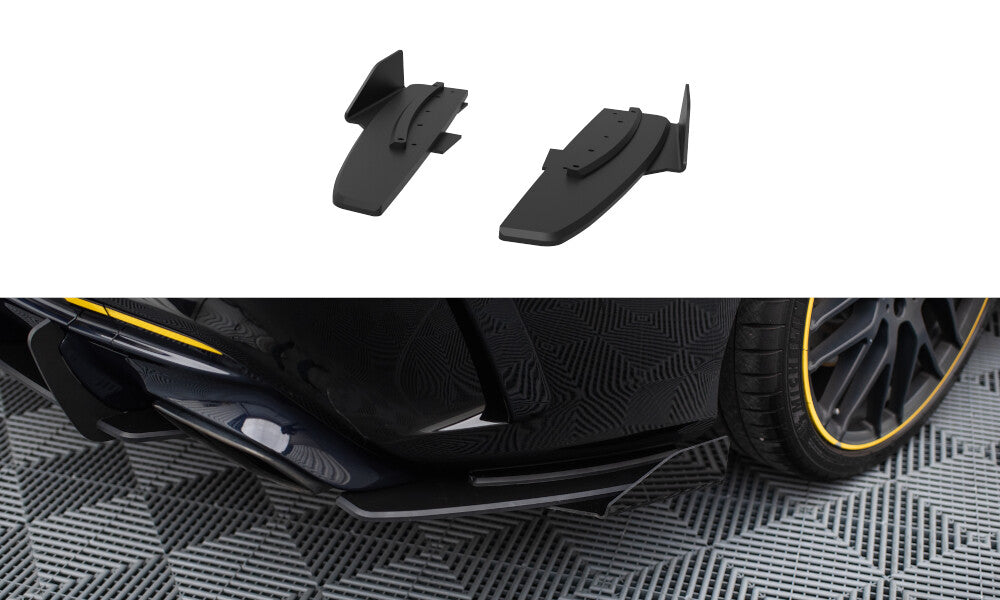 Street Pro Diffusor Flaps passend für Mercedes-AMG CLA 45 C117 FL schwarz matt + Hochglanz Flaps