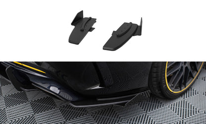 Street Pro Diffusor Flaps passend für Mercedes-AMG CLA 45 C117 FL schwarz matt + Hochglanz Flaps