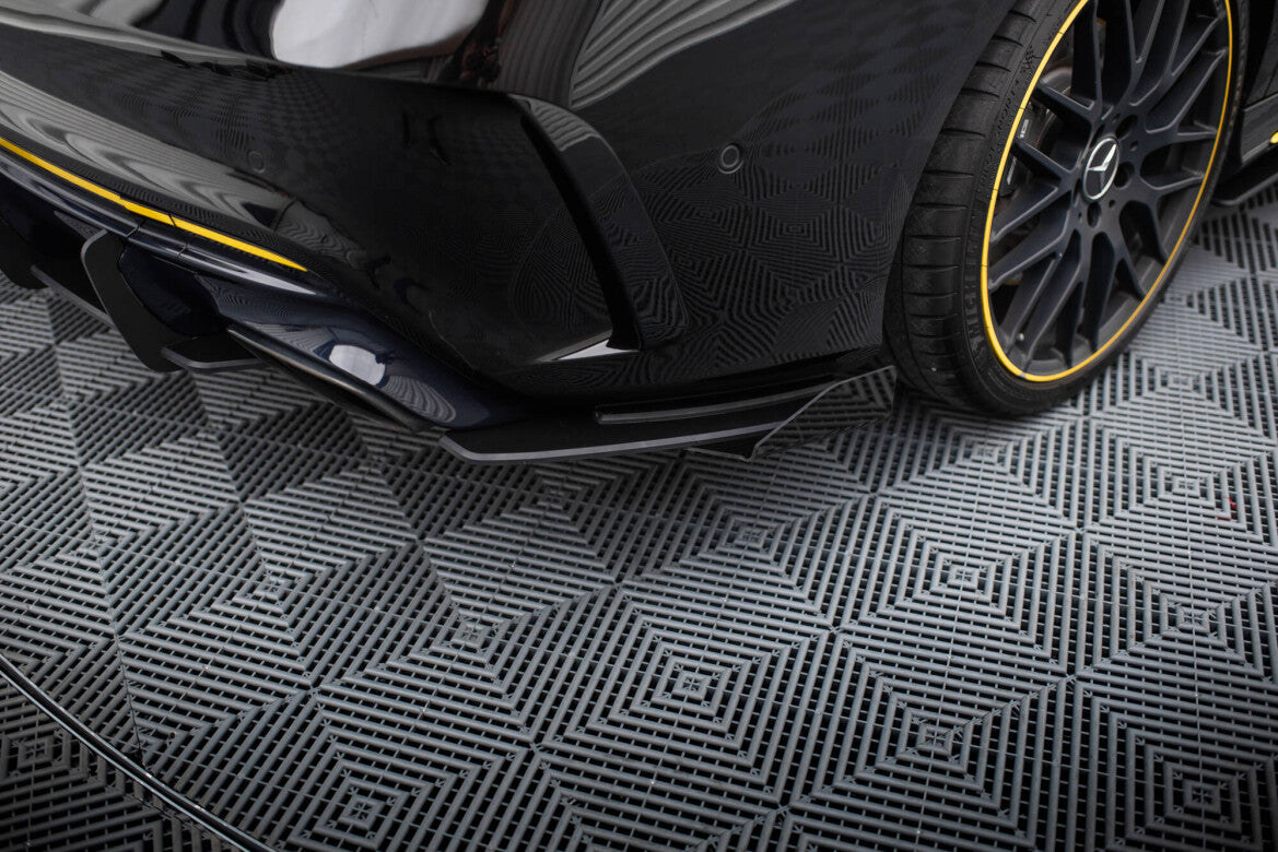 Street Pro Diffusor Flaps passend für Mercedes-AMG CLA 45 C117 FL schwarz matt + Hochglanz Flaps
