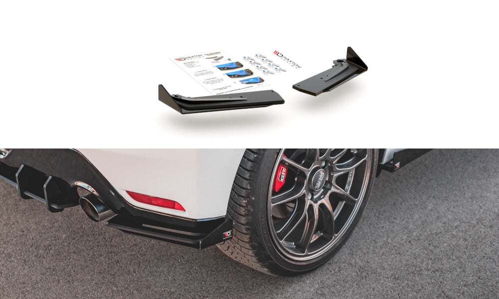 Street Pro Diffusor Flaps passend für Toyota GR Yaris Mk4 schwarz matt + Hochglanz Flaps