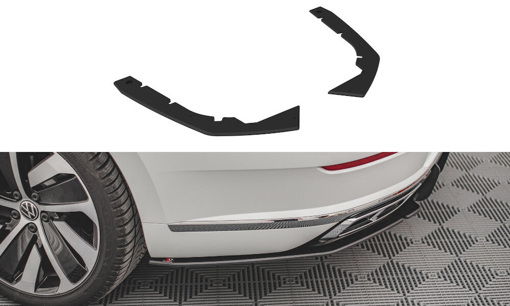 Street Pro Diffusor Flaps passend für VW Arteon Limousine / Shooting Brake R-Line Mk1 FL schwarz matt