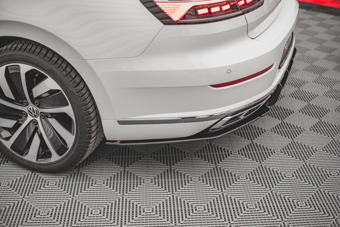 Street Pro Diffusor Flaps passend für VW Arteon Limousine / Shooting Brake R-Line Mk1 FL schwarz matt