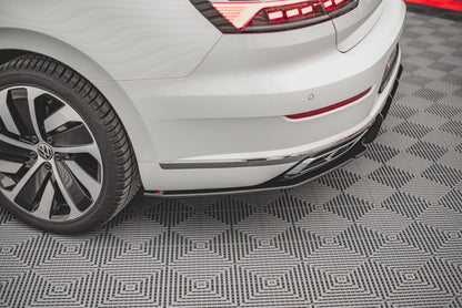 Street Pro Diffusor Flaps passend für VW Arteon Limousine / Shooting Brake R-Line Mk1 FL schwarz matt