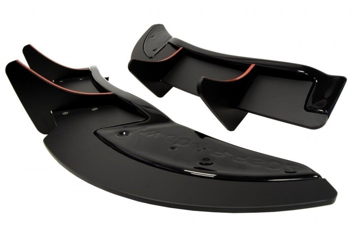 Street Pro Diffusor Flaps passend für VW Golf 6 R (CNC) schwarz Hochglanz