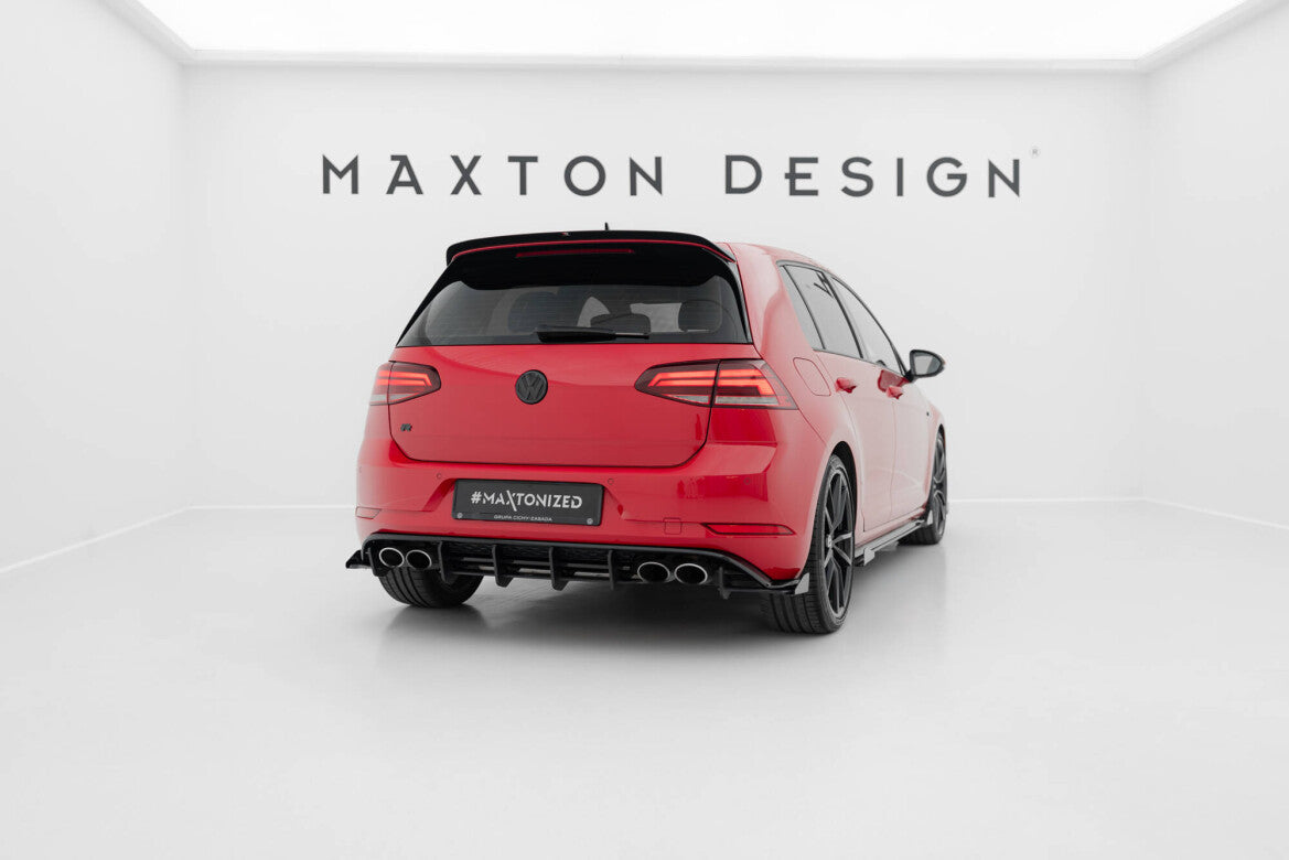 Street Pro Diffusor Flaps passend für VW Golf 7 R FL schwarz matt + Hochglanz Flaps