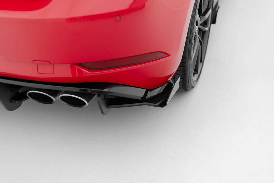 Street Pro Diffusor Flaps passend für VW Golf 7 R FL schwarz matt + Hochglanz Flaps