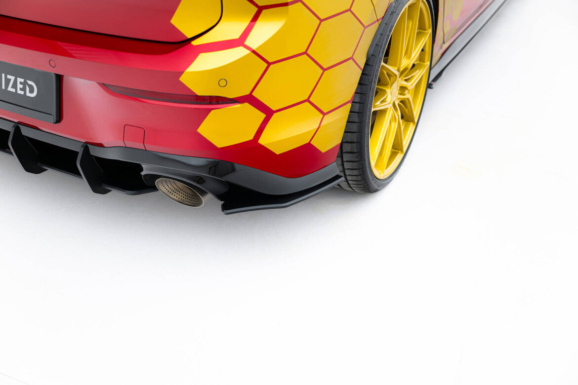 Street Pro Diffusor Flaps passend für VW Golf GTI Clubsport Mk8 FL schwarz matt