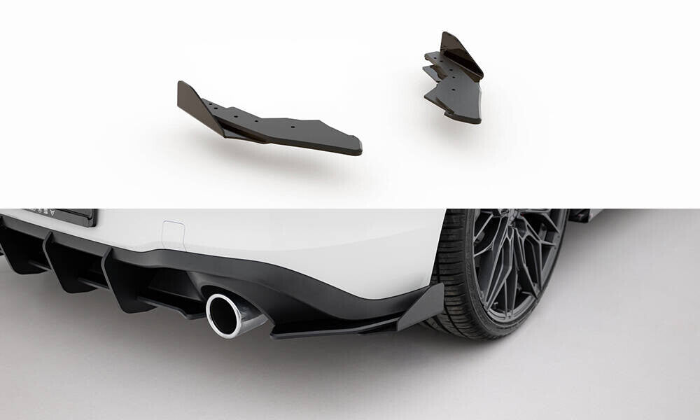 Street Pro Diffusor Flaps passend für VW Golf GTI / GTE Mk8 schwarz matt + Hochglanz Flaps