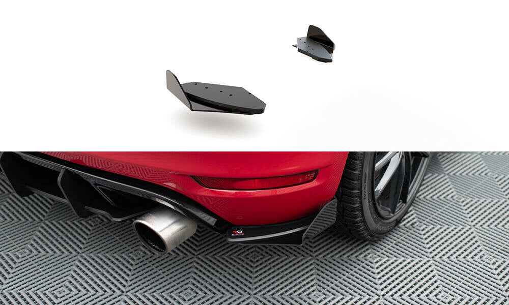 Street Pro Diffusor Flaps passend für VW Golf GTI Mk6 schwarz matt + Hochglanz Flaps