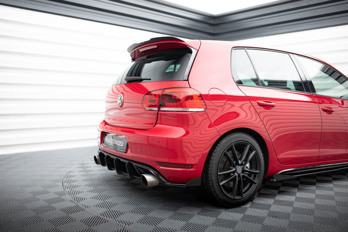Street Pro Diffusor Flaps passend für VW Golf GTI Mk6 schwarz matt + Hochglanz Flaps