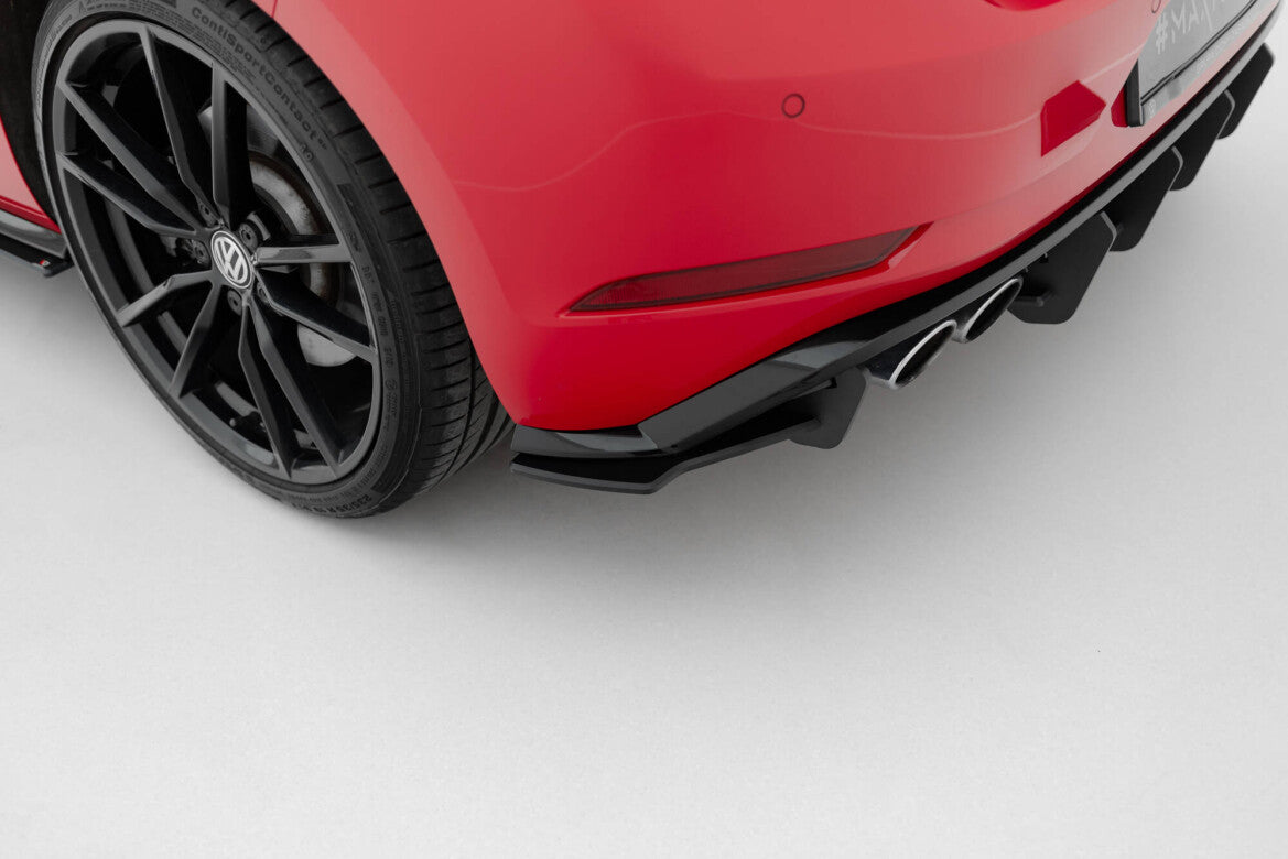 Street Pro Diffusor Flaps passend für VW Golf R Mk7 FL schwarz matt