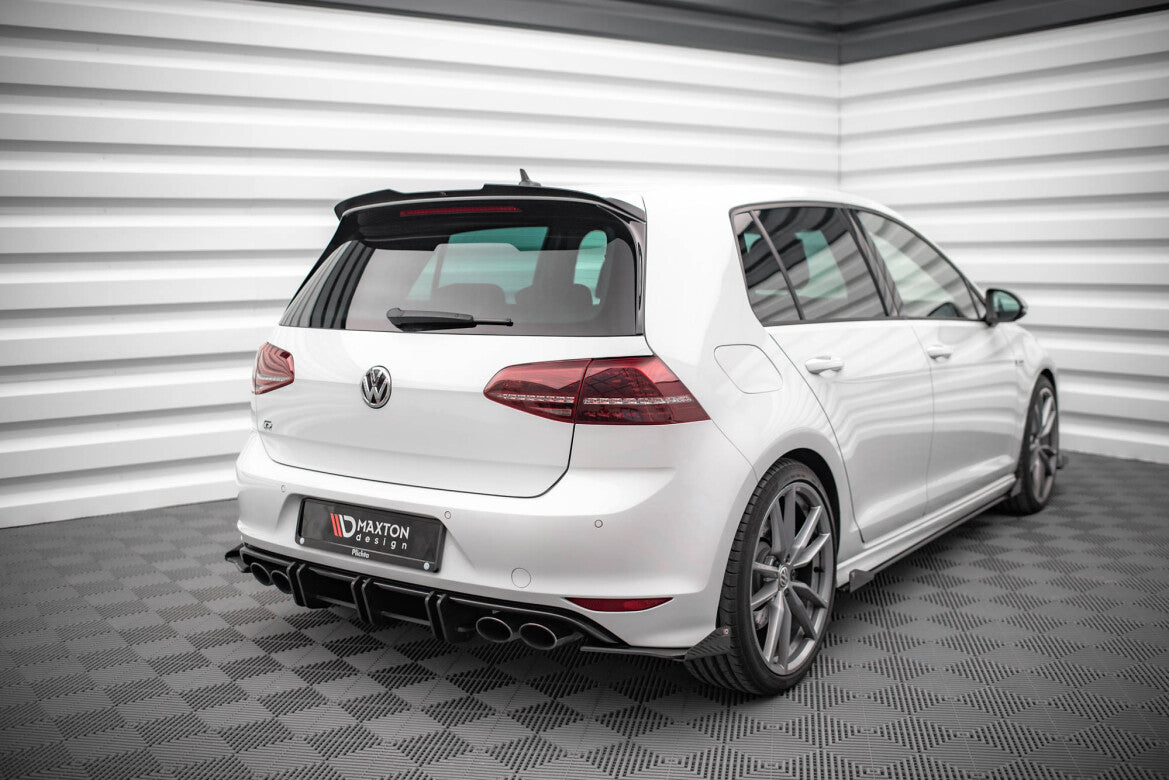 Street Pro Diffusor Flaps passend für VW Golf R Mk7 schwarz matt + Hochglanz Flaps