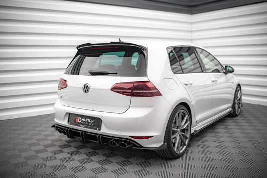 Street Pro Diffusor Flaps passend für VW Golf R Mk7 schwarz matt + Hochglanz Flaps