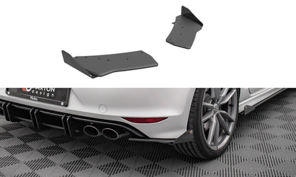 Street Pro Diffusor Flaps passend für VW Golf R Mk7 schwarz matt + Hochglanz Flaps