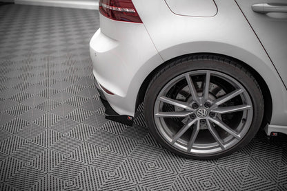 Street Pro Diffusor Flaps passend für VW Golf R Mk7 schwarz matt + Hochglanz Flaps