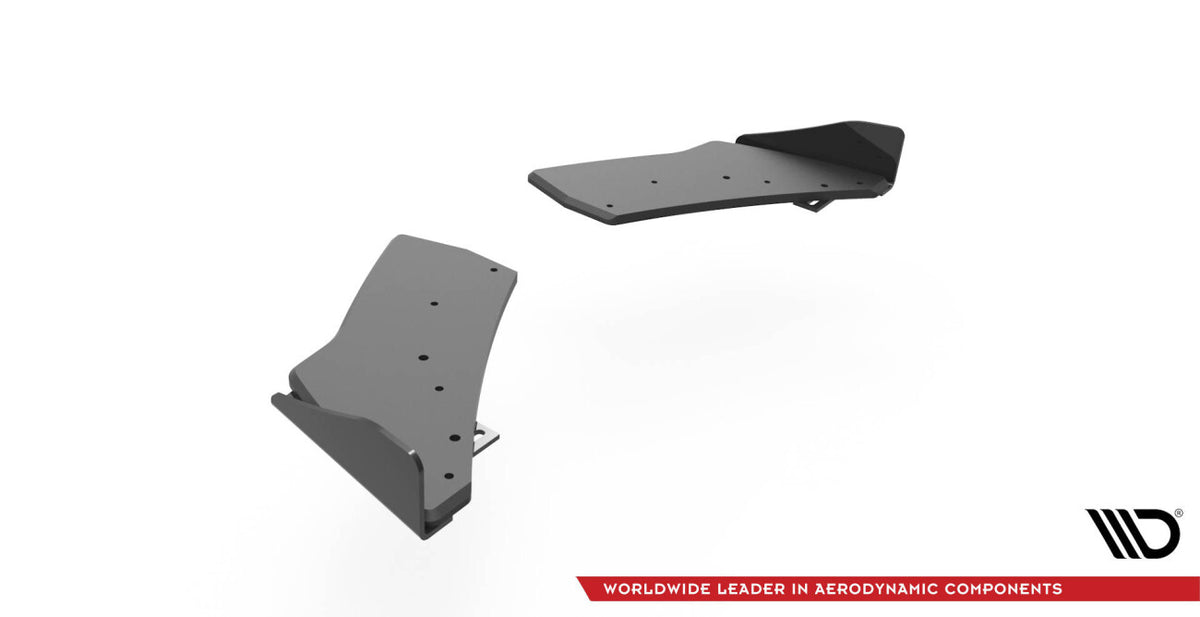 Street Pro Diffusor Flaps passend für VW Golf R Mk7 schwarz matt + Hochglanz Flaps