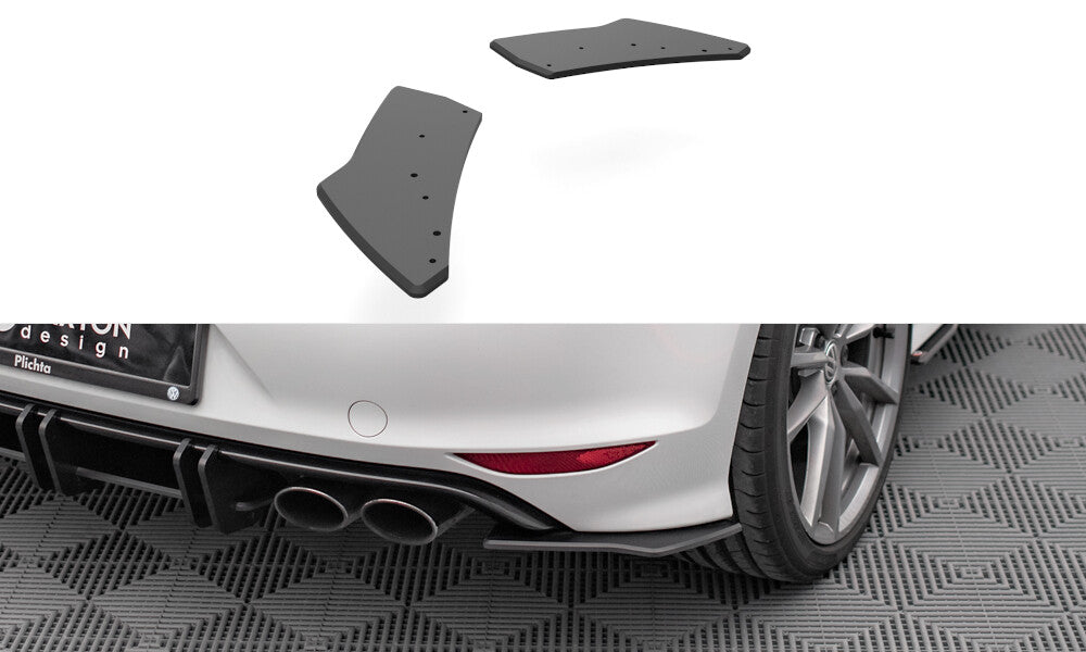 Street Pro Diffusor Flaps passend für VW Golf R Mk7 schwarz matt