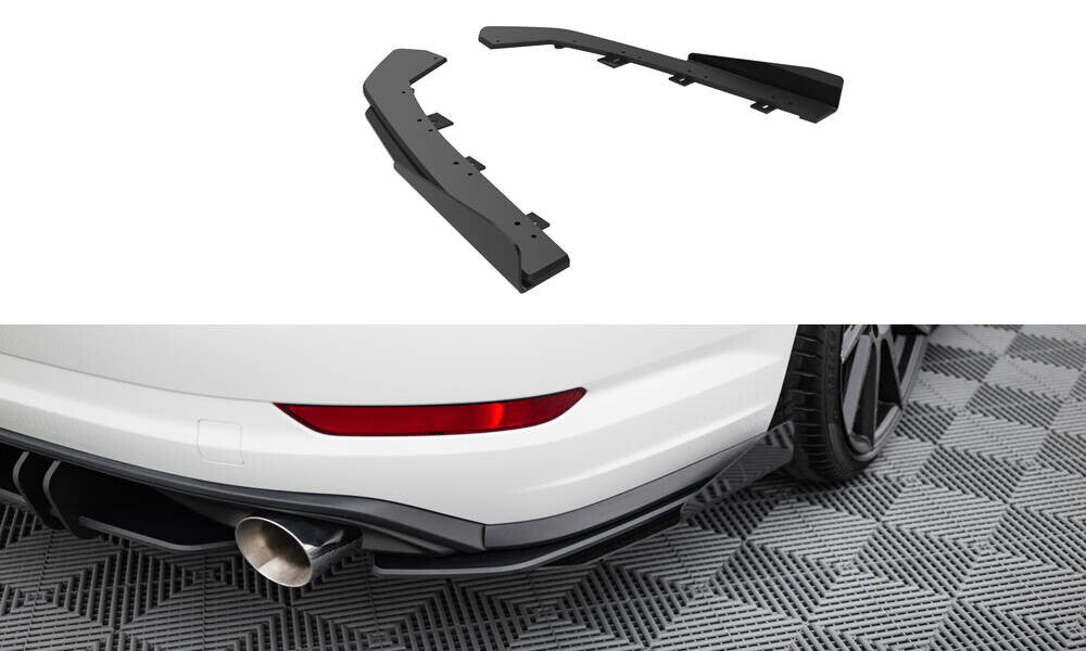 Street Pro Diffusor Flaps passend für VW Jetta GLI Mk7 schwarz matt + Hochglanz Flaps