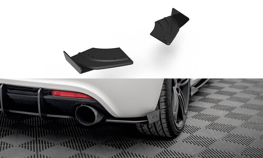 Street Pro Diffusor Flaps passend für VW Scirocco R Mk3 schwarz matt + Hochglanz Flaps