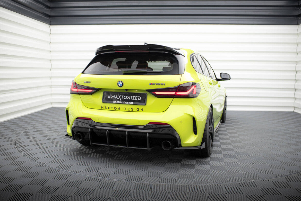 Street Pro Diffusor Flaps V.1 passend für BMW 1er F40 M-Paket / M135i schwarz matt + Hochglanz Flaps