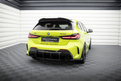 Street Pro Diffusor Flaps V.1 passend für BMW 1er F40 M-Paket / M135i schwarz matt + Hochglanz Flaps