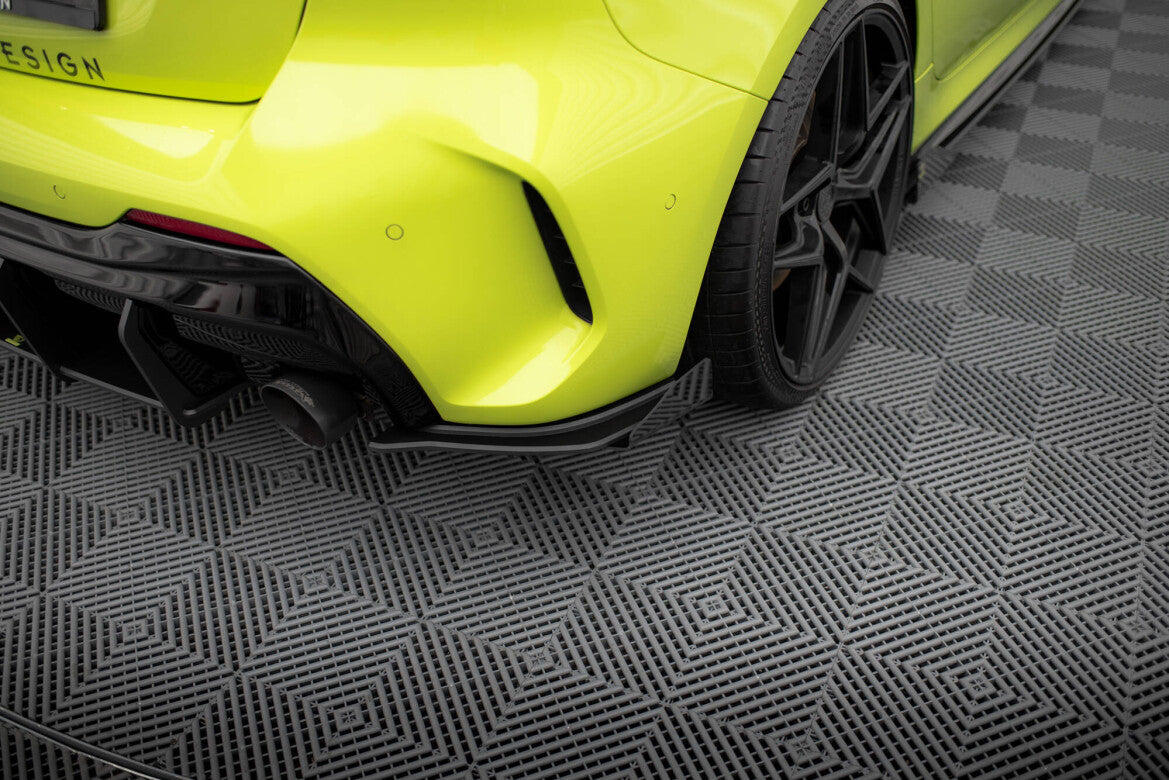 Street Pro Diffusor Flaps V.1 passend für BMW 1er F40 M-Paket / M135i schwarz matt + Hochglanz Flaps