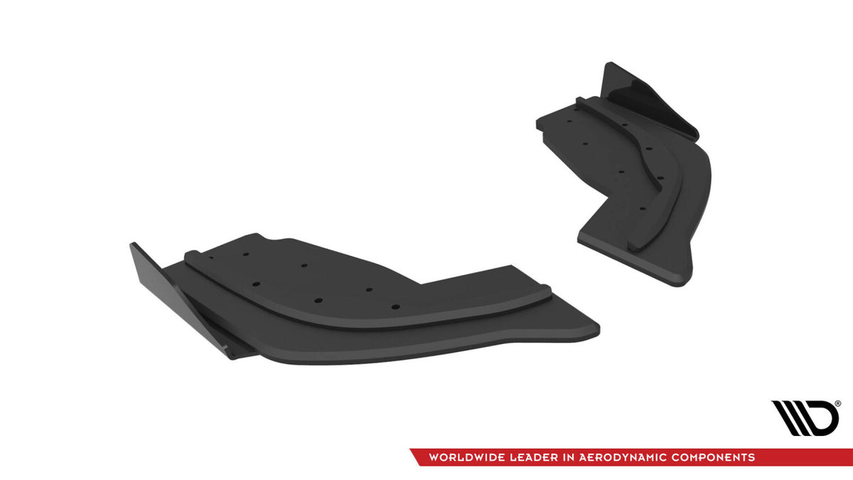 Street Pro Diffusor Flaps V.1 passend für BMW 1er F40 M-Paket / M135i schwarz matt + Hochglanz Flaps