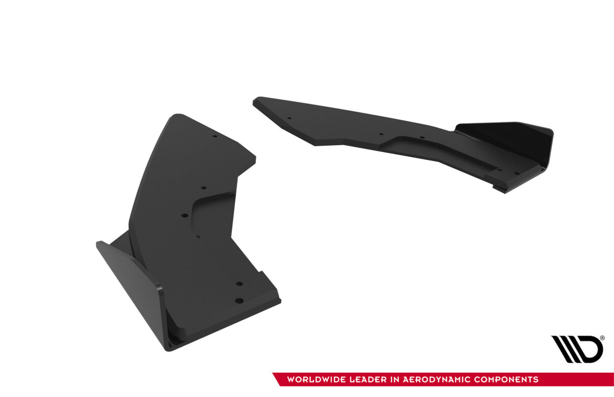 Street Pro Diffusor Flaps V.1 passend für BMW M135i F70 schwarz matt + Hochglanz Flaps