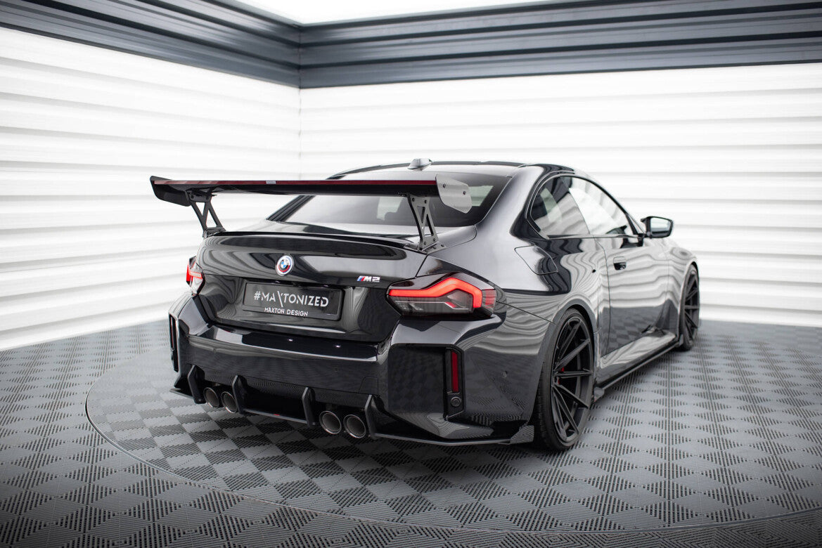 Street Pro Diffusor Flaps V.1 passend für BMW M2 G87 schwarz matt + Hochglanz Flaps