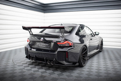 Street Pro Diffusor Flaps V.1 passend für BMW M2 G87 schwarz matt + Hochglanz Flaps