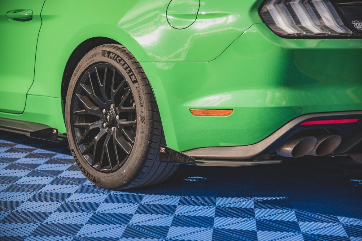 Street Pro Diffusor Flaps V.1 passend für Ford Mustang GT Mk6 FL schwarz matt + Hochglanz Flaps