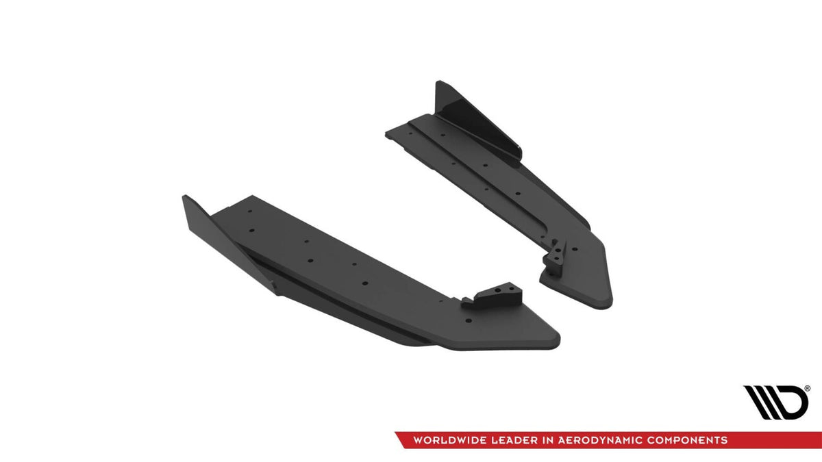 Street Pro Diffusor Flaps V.1 passend für Ford Mustang GT Mk6 FL schwarz matt + Hochglanz Flaps