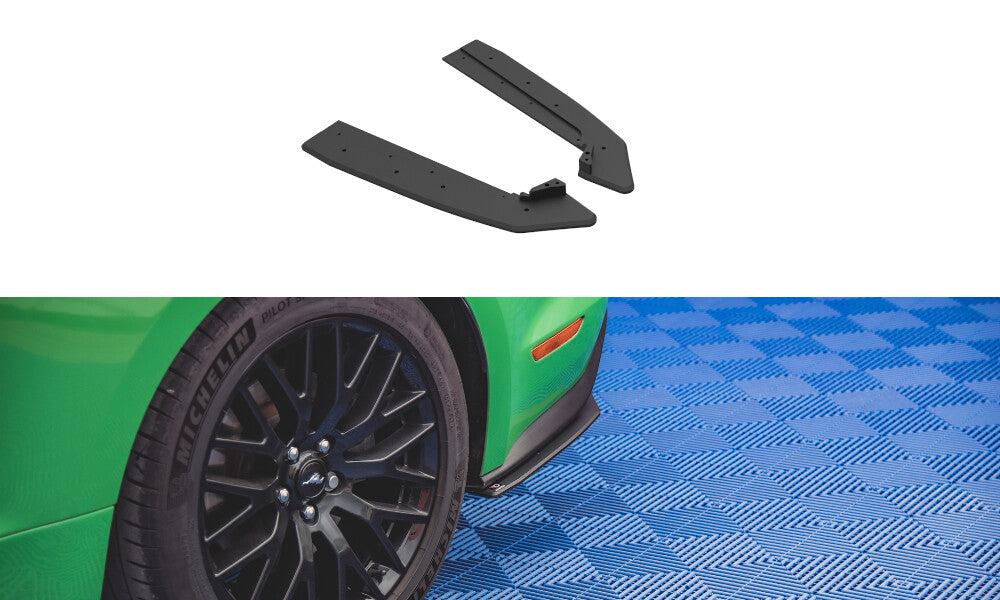 Street Pro Diffusor Flaps V.1 passend für Ford Mustang GT Mk6 FL schwarz matt