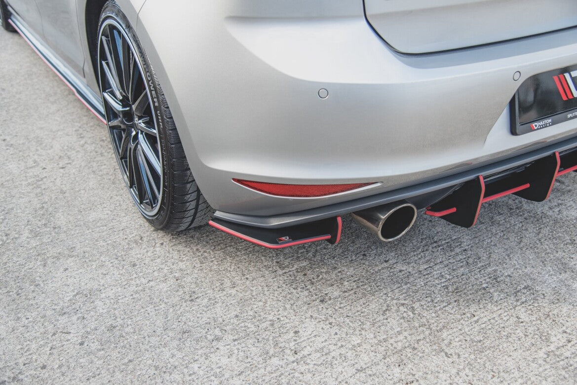 Street Pro Diffusor Flaps V.1 passend für VW Golf 7 GTI schwarz matt