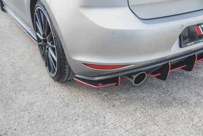 Street Pro Diffusor Flaps V.1 passend für VW Golf 7 GTI schwarz matt