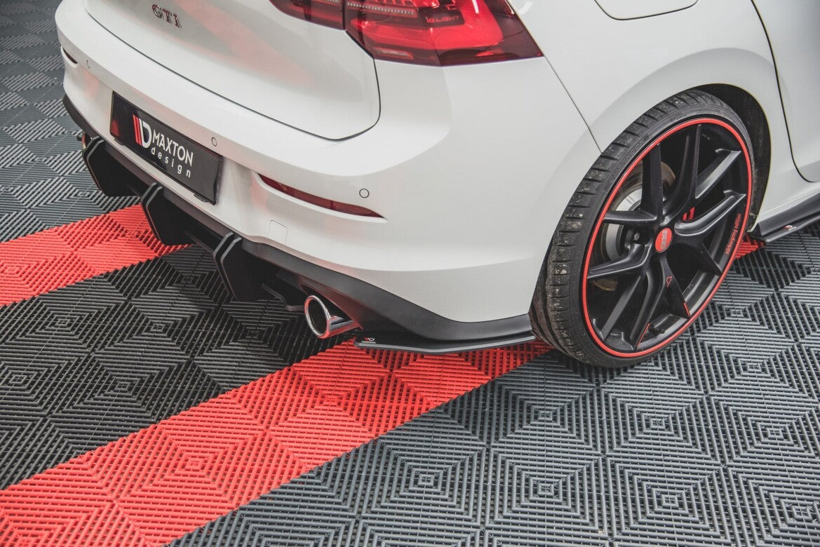 Street Pro Diffusor Flaps V.1 passend für VW Golf GTI / GTE / R-Line Mk8 schwarz matt